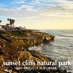 Sunset cliffs - San Diego, CA poster
