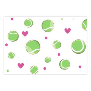 Tennis Note Cards, Tennis Stationary, Tennis Gifts, Tennis Captain Gift, Sports Note Cards, Tennis Ball, Heart Note Cards