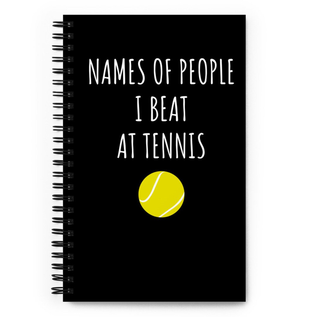 Tennis Notebook, Sport Notebooks, Tennis Captain Gift, Tennis Gift for