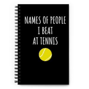 Tennis Notebook, Sport Notebooks, Tennis Captain Gift, Tennis Gift for Her, Spiral Notebook, Tennis Ball Gift, Mothers Day, Funny Notebooks