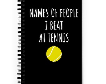 Tennis Notebook, Sport Notebooks, Tennis Captain Gift, Tennis Gift for Her, Spiral Notebook, Tennis Ball Gift, Mothers Day, Funny Notebooks