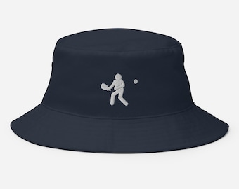 Embroidered Pickleball Bucket Hat, Cotton Twill, Player Gift