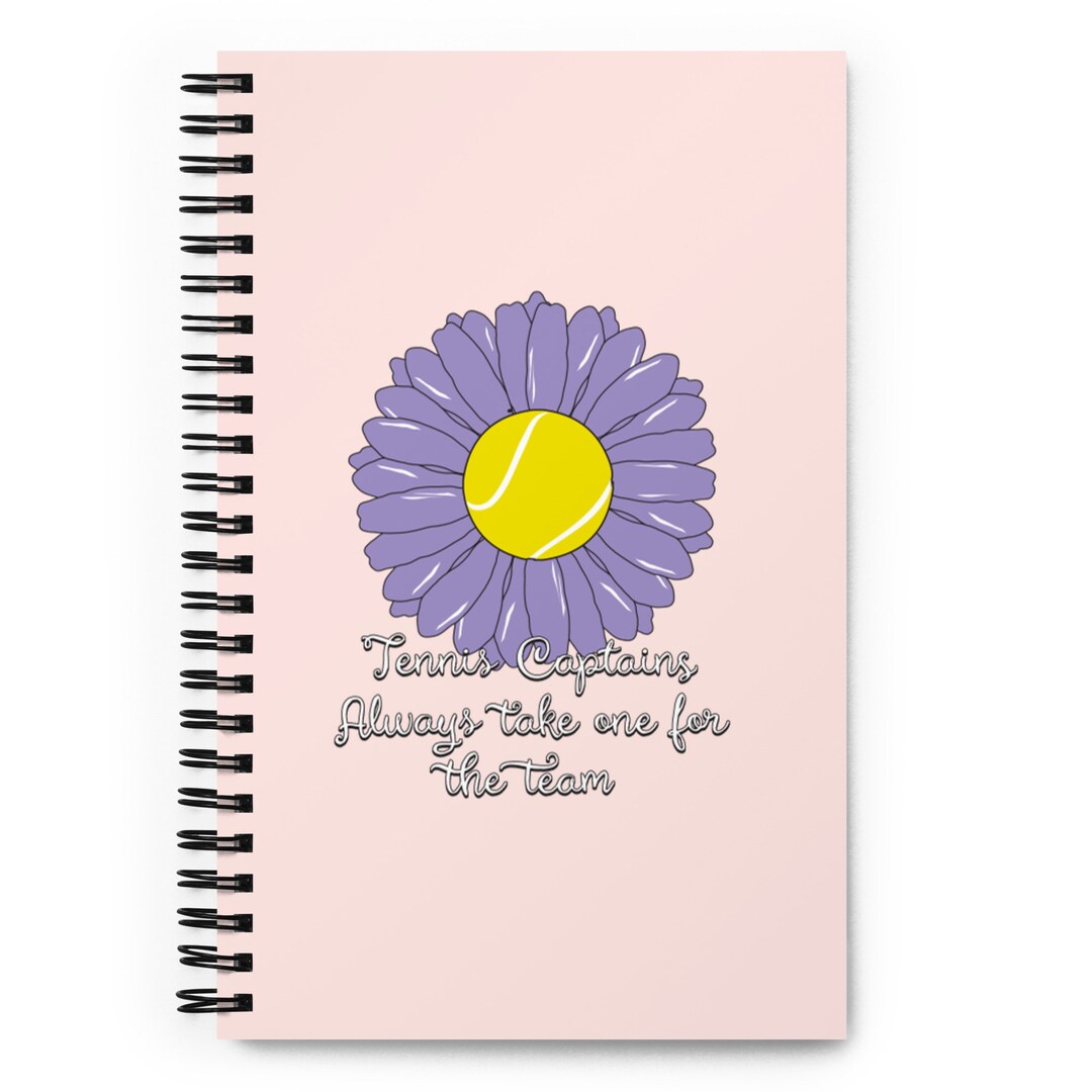 Tennis Notebook Sport Notebooks Tennis Captain Gift Tennis Etsy