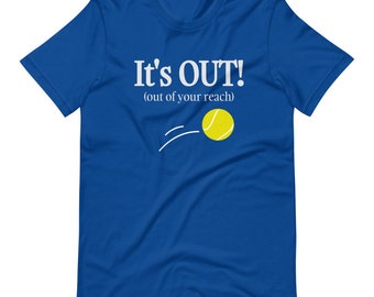 Tennisshirt, tenniscadeaus, grappig tennis-T-shirt, tenniscadeaus voor hem- haar, tennisbalshirt, sportshirts, shirt tennislijnoproep, teamcadeau
