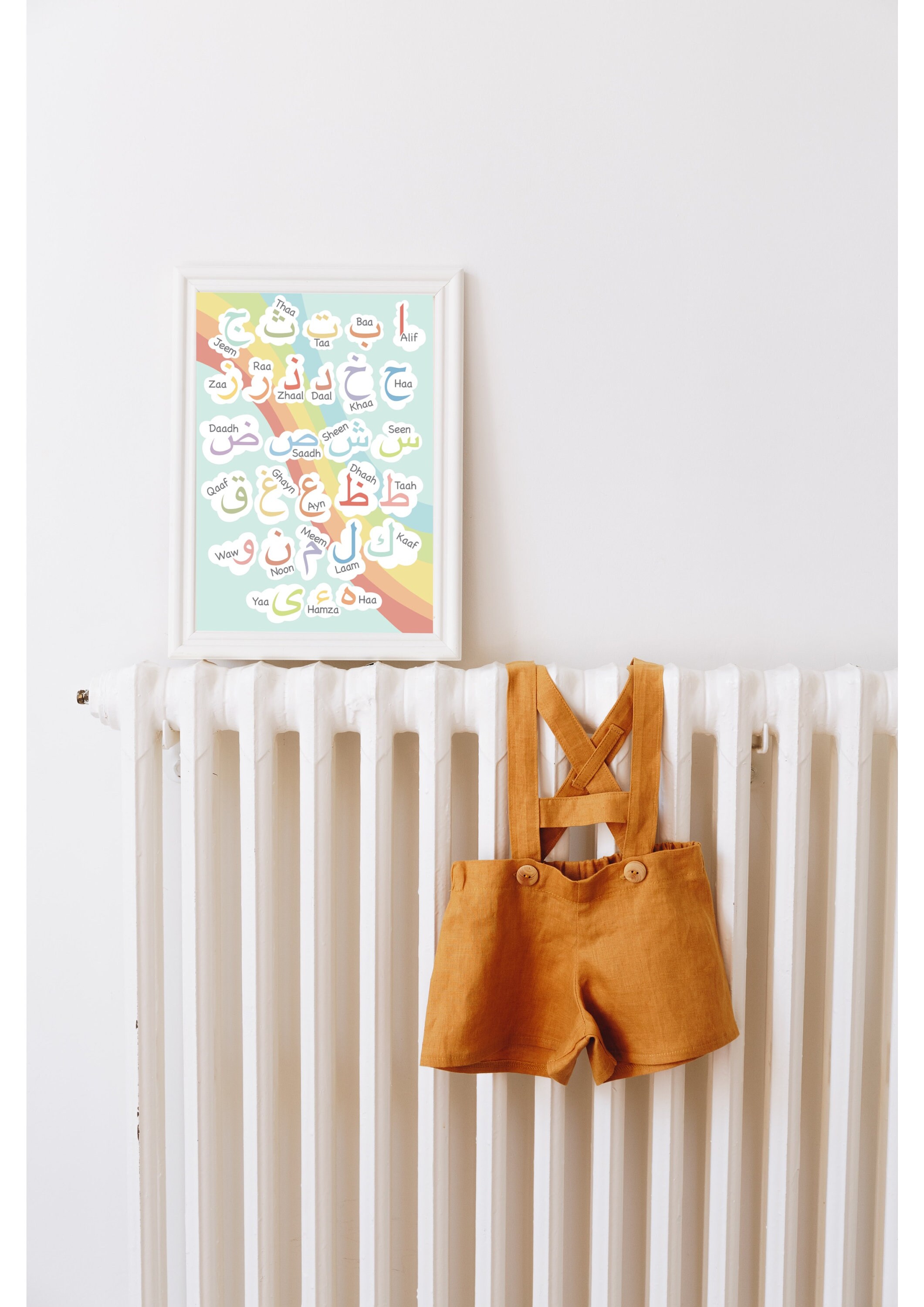 Arabic Alphabet Poster Arabic Learning Poster Nursery Etsy
