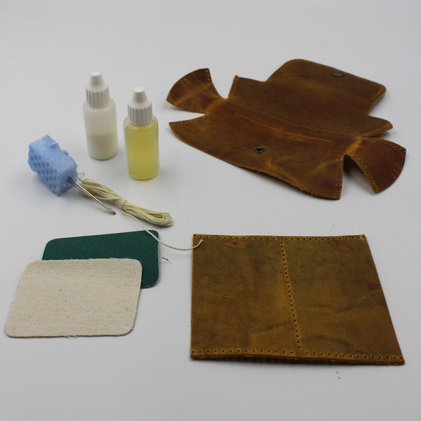 Leather Wallet Making Kit Etsy