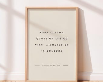 Custom Wall Decor | Custom Quote Print | High Quality Custom Print | Custom Wall Art | Wall Decor | A4, A3, A2 Custom Print | Unframed
