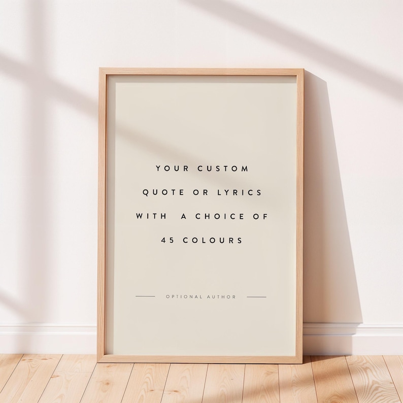 Custom Wall Decor | Custom Quote Print | High Quality Custom Print | Custom Wall Art | Wall Decor | A4, A3, A2 Custom Print | Unframed Bild 1