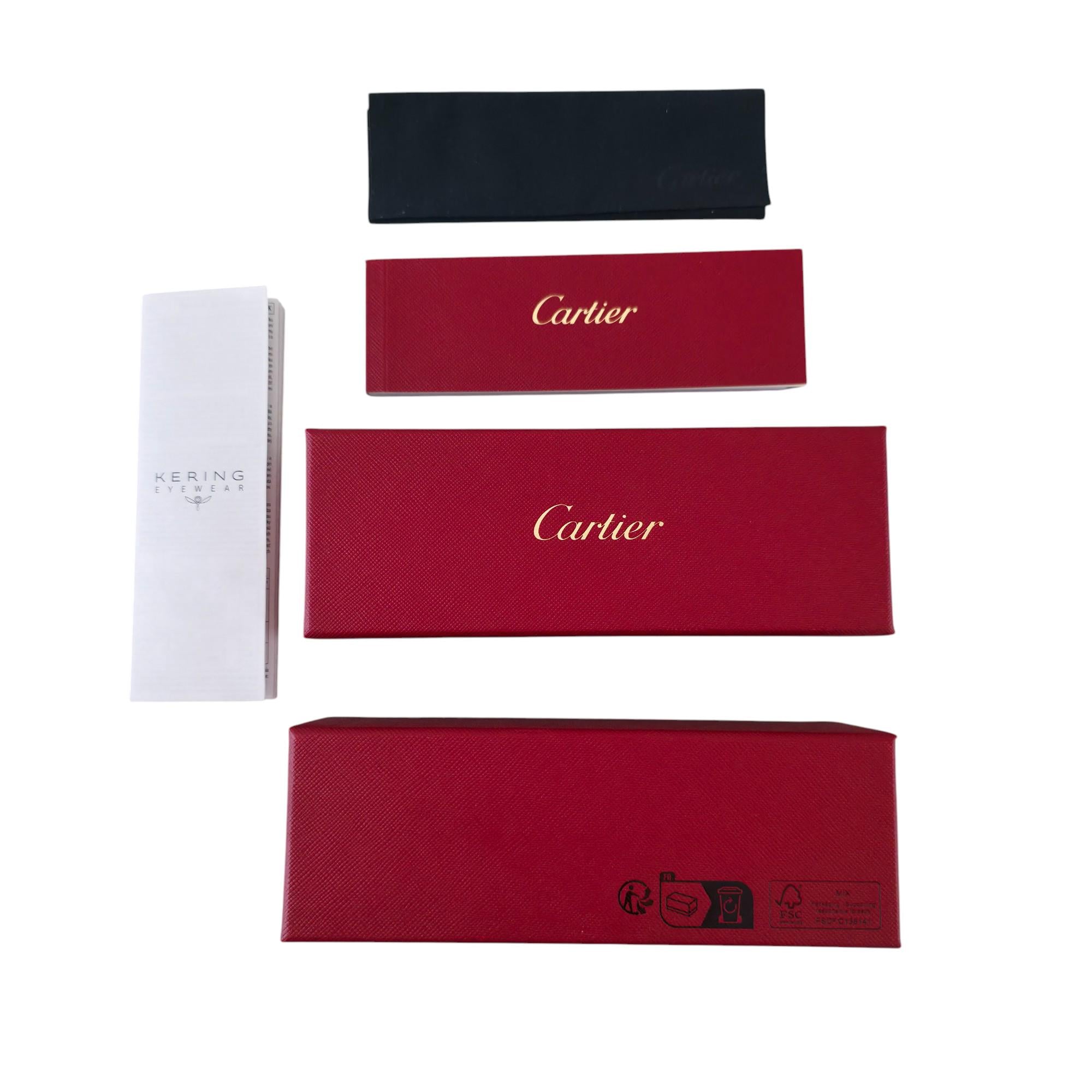 Authentic Cartier Eyewear Box Set: Red Presentation Case