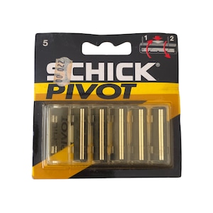 Vintage Schick Pivot Razor Blades Refill: NOS 5-Pack, Self-Cleaning Cartridges