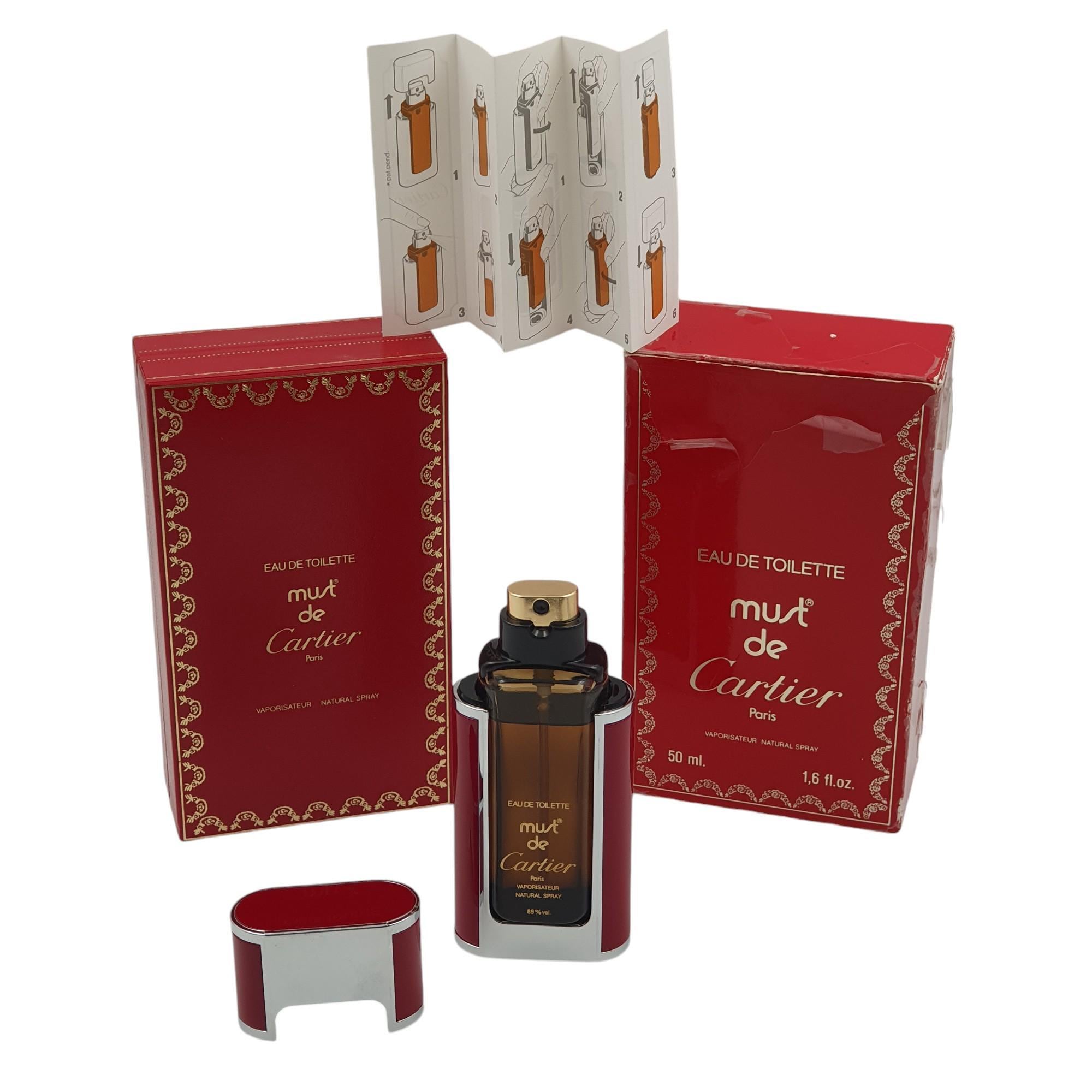 Authentic Vintage Cartier Must de Cartier Eau de Toilette Spray 50ml - Designer French Perfume, Luxury Gift for Her, French Luxury Fragrance