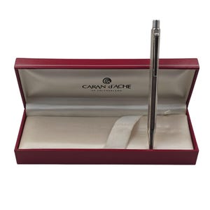 Vintage Caran d'Ache Ecridor Ballpoint Pen – Swiss Made – Silver Finish – With Original Box