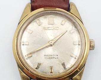 Seiko Sportsman Diashock 66-7991 Manual Winding 1960's Rare Men's Wrist Watch