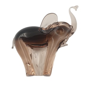 Murano Glass Elephant Sculpture - Handcrafted Italian Art Glass Figurine - Collectible Decorative Murano Glass Ornament