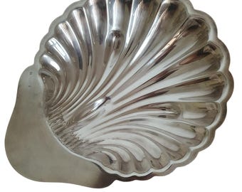 Christofle France Silver Shell Plate – Vintage Silver-Plated Serving Bowl, Elegant Tableware & Decor