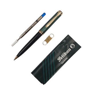 Pelikan Souverän K800 Rollerball Pen, Vintage Unused, Green Black, Elegant Writing Gift & Collectors, German Luxury Writing Tool