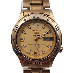 Vintage Seiko 5 Sports Automatic Watch-100M Water Resistant 23 Jewels, Made in Japan Seiko Wrist Watch, Automatic Seiko Sports Watch