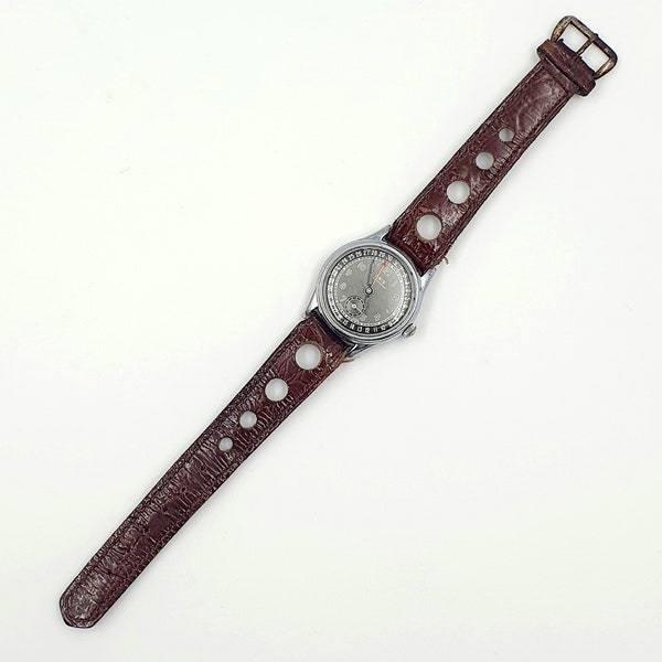 Oris Cal 453 Date Pointer Manual Wind Leather Wristwatch