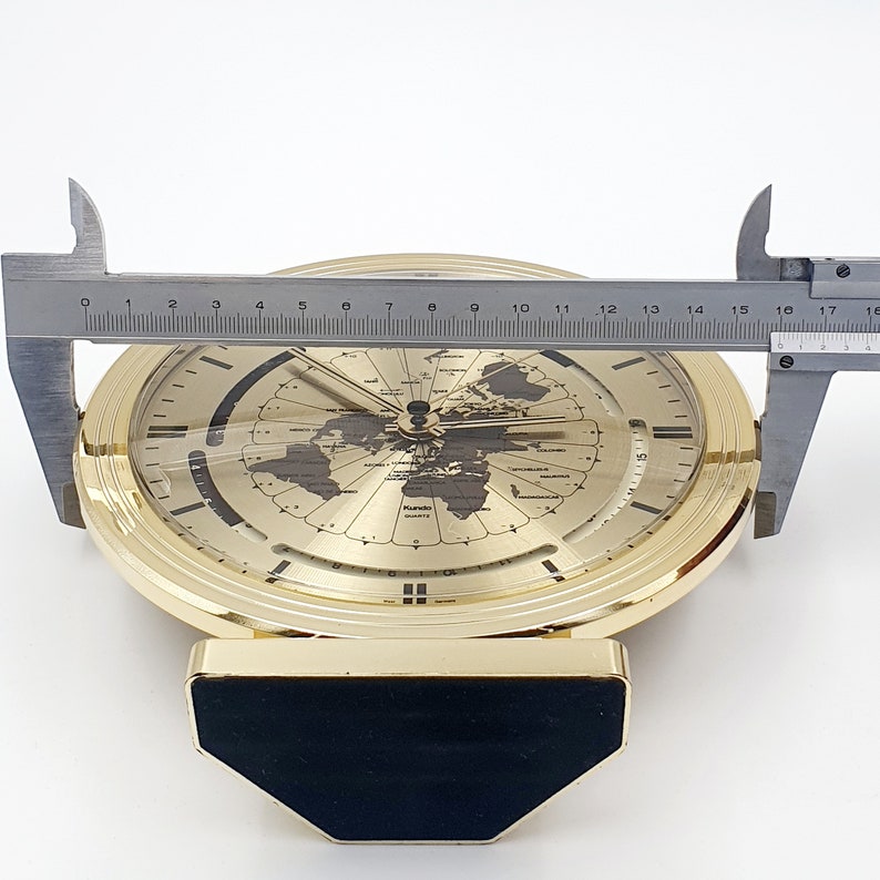 Vintage Kundo World Time Clock Made in Germany 1970s quartz Etsy
