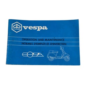 PIAGGIO Vespa COSA Scooters Operation & Maintenance Manual Paperback–English /French,  PIAGGIO Scooter Maintenance Book, Vespa Cosa Manual