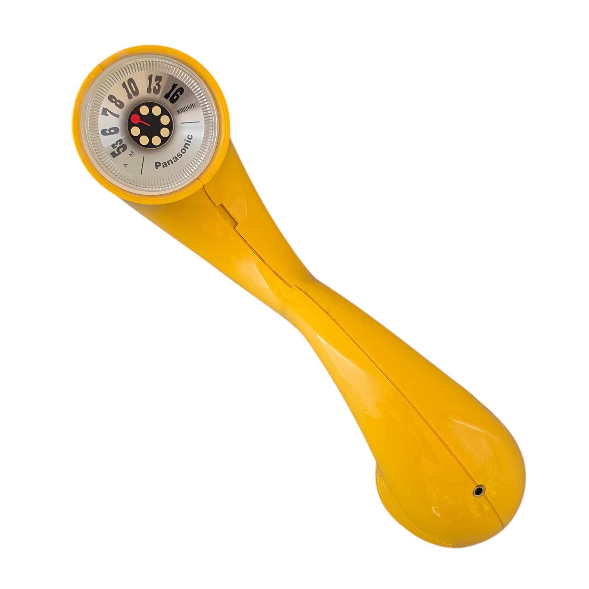 Vintage Panasonic R-72 “toot-a-loop” AM Radio – Yellow