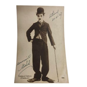 Vintage 1927 Postal de Charlie Chaplin (Charlot), Cinémagazine Paris, Foto No. 125