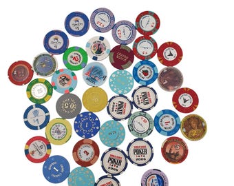 Collezione di gettoni da casinò d'epoca: Las Vegas, Europa, gettoni da poker WSOP