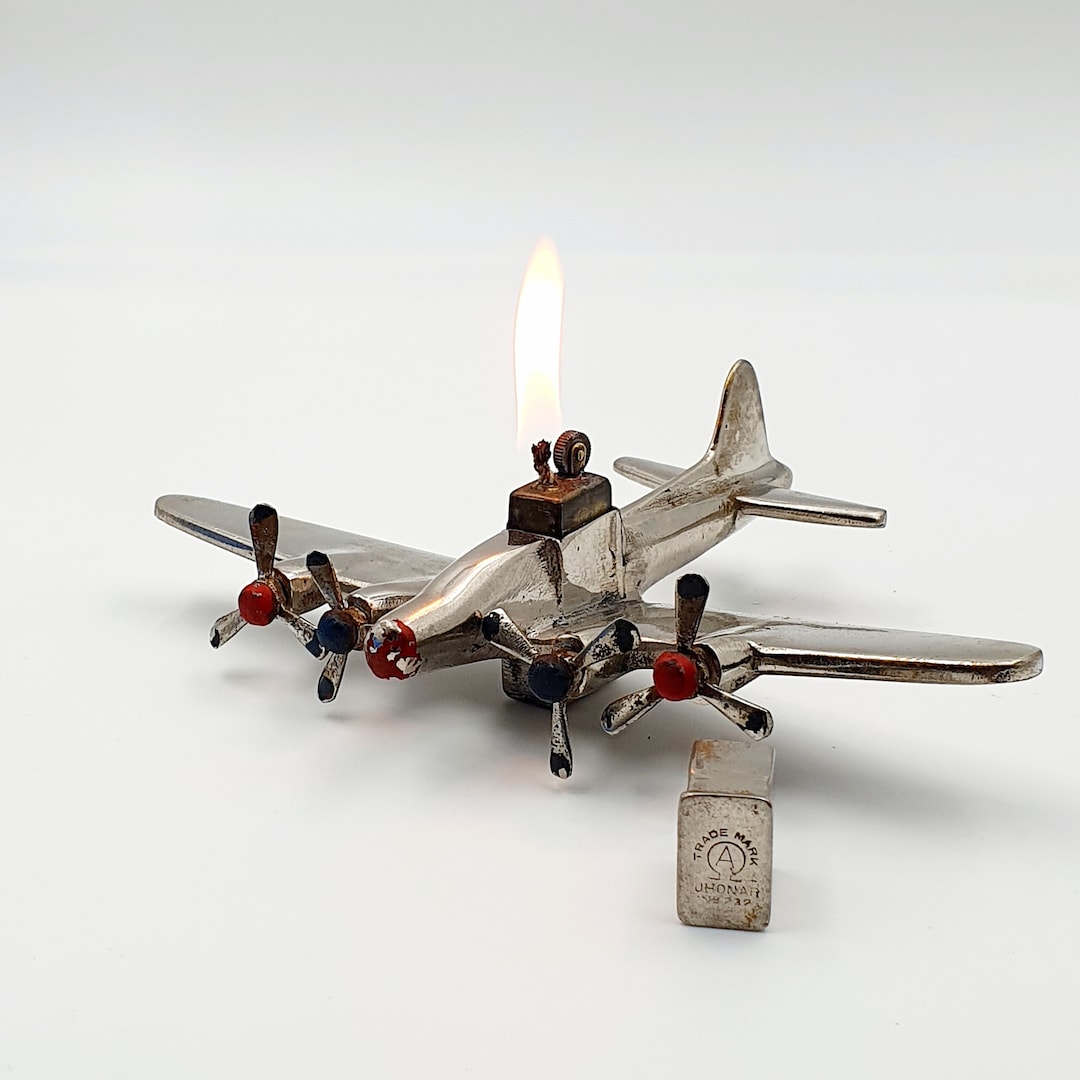30s Airplane Desk Lighter Airplane Windproof Petrol Lighter Etsy