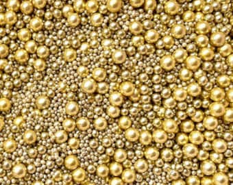 Gold ball mix sprinkles pearls sprinkle blend metallic cupcake cake biscuit cookie baby shower topper birthday baking decoration wedding