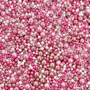 Valentines day Pink white sprinkle blend mix for cupcake cake biscuit cookie baby shower cake topper birthday baking decoration piping