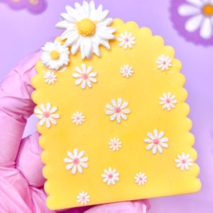 Daisy pattern embosser stamp debosser  retro cookie cutter cake cupcake decoration biscuit supplies fondant topper flower power floral retro