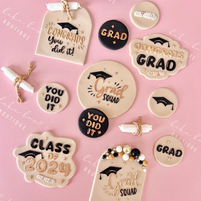 Graduation Grad Squad Embosser Stamp Deboss Cookie Cutter Cake Cupcake ...