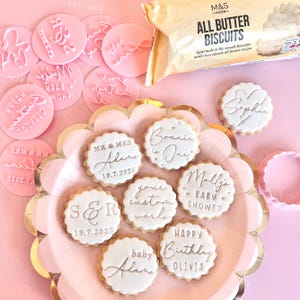 M&S cookie cutter scallop edge for fondant icing. DIY stamp embosser to make custom all butter biscuits hack cookies topper m and s 5cm 6cm image 6