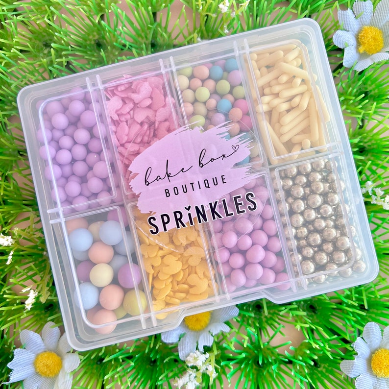 Easter Sprinkle Box Pastel Pink Yellow Pink Baby Shower Chocolate ...