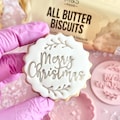 M&S cookie cutter merry Christmas wreath for fondant icing DIY stamp embosser all butter biscuits hack cookies topper m and s 5cm 6cm