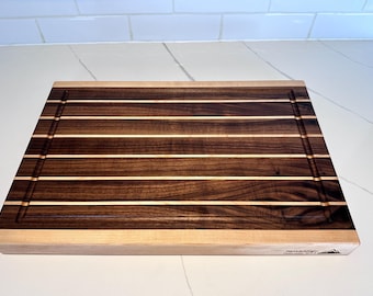 walnut and maple cutting board