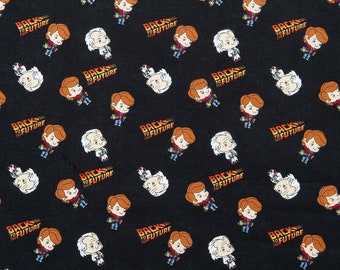 Back to the Future Fabric, Novelty Fabric, Speciality Fabric, Cotton Fabric, Licensed Character Fabric, Fat Quarter Fabric, Fat Quarter