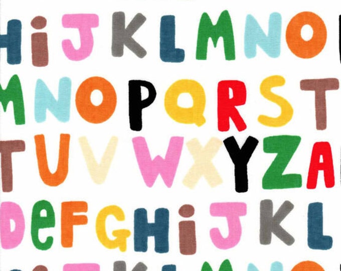 Alphabet Letters Fabric, ABC Fabric, Bright and Colorful Fabric, Novelty Fabric, Toddler Fabric
