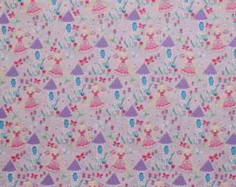 Princess Castle Cotton Fabric, Novelty Fabric, Speciality Fabric, Cotton Fabric, Fat Quarter Fabric, Fat Quarter, Kids Fabric