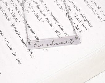Throne Of Glass Fireheart Necklace: Book Lover Gift, Aelin Galathynius Jewelry, Book Necklace