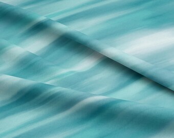 Roo-tid Fabrics | Eco-Friendly Viscose Fabric |  145cm Wide | Woven Fabric | Blue Abstract Fabric | Dressmaking Fabric