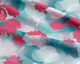 Roo-tid Fabrics | Eco-Friendly Viscose Fabric |  145cm Wide | Woven Fabric | Floral Abstract Fabric | Dressmaking Fabric