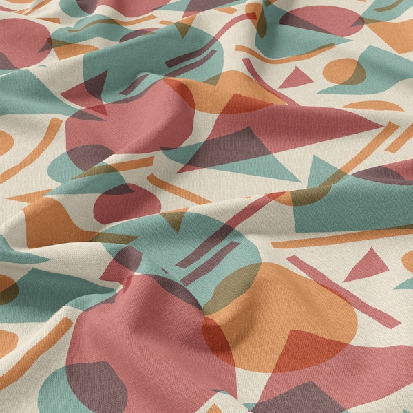 REMNANTS | Roo-tid Fabrics | Eco-Friendly Viscose Twill Fabric | Woven Fabric By The Metre | Geometric Design Fabric | Dressmaking Fabric