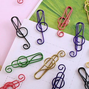 Music Note Shaped Paper Clips for Organizing Sheet Music and Notes | Treble Clef Paperclip | Perfect Gift for Music Lovers