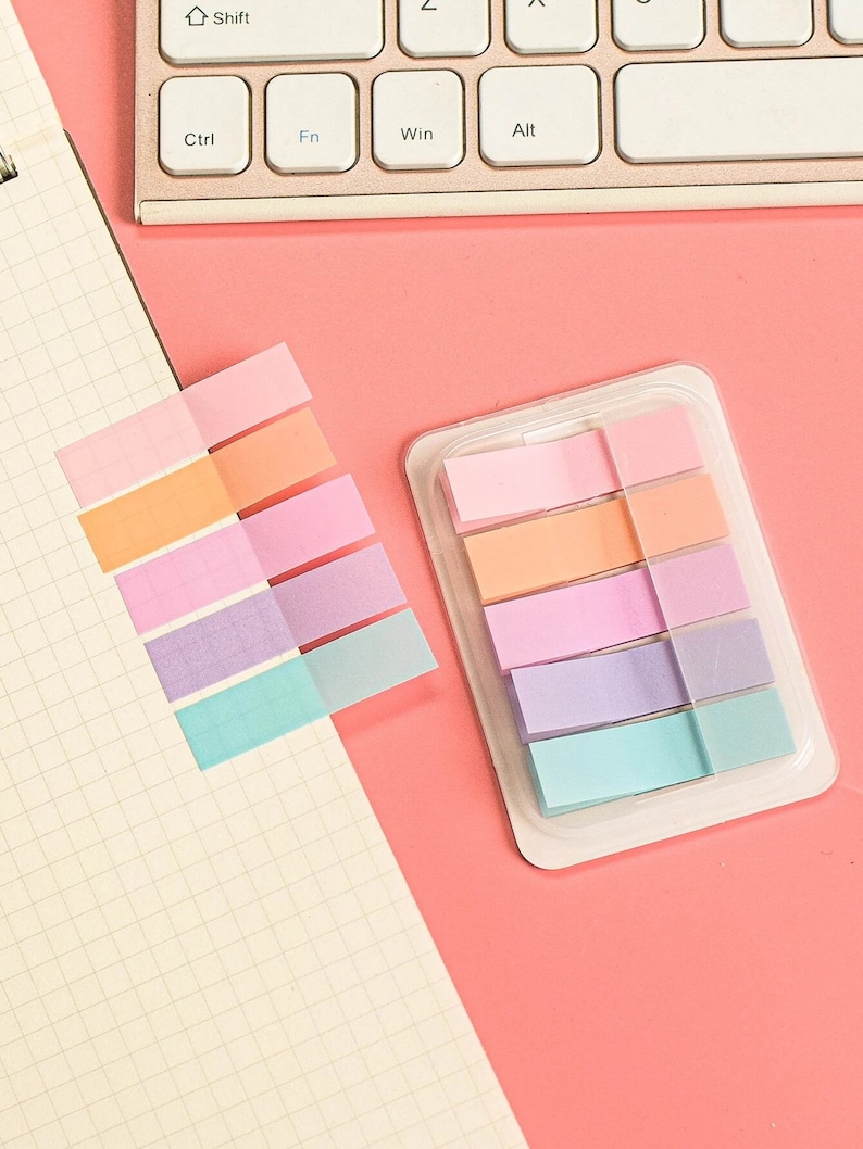 Pastel Index Tabs Sticky Note Tabs Page Markers Index Etsy UK