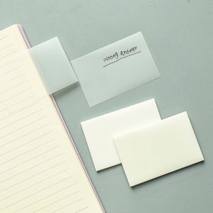 Transparent Sticky Notes Suitable for annotating Great for Studying Matte material Recyclable Small 3x2 inches