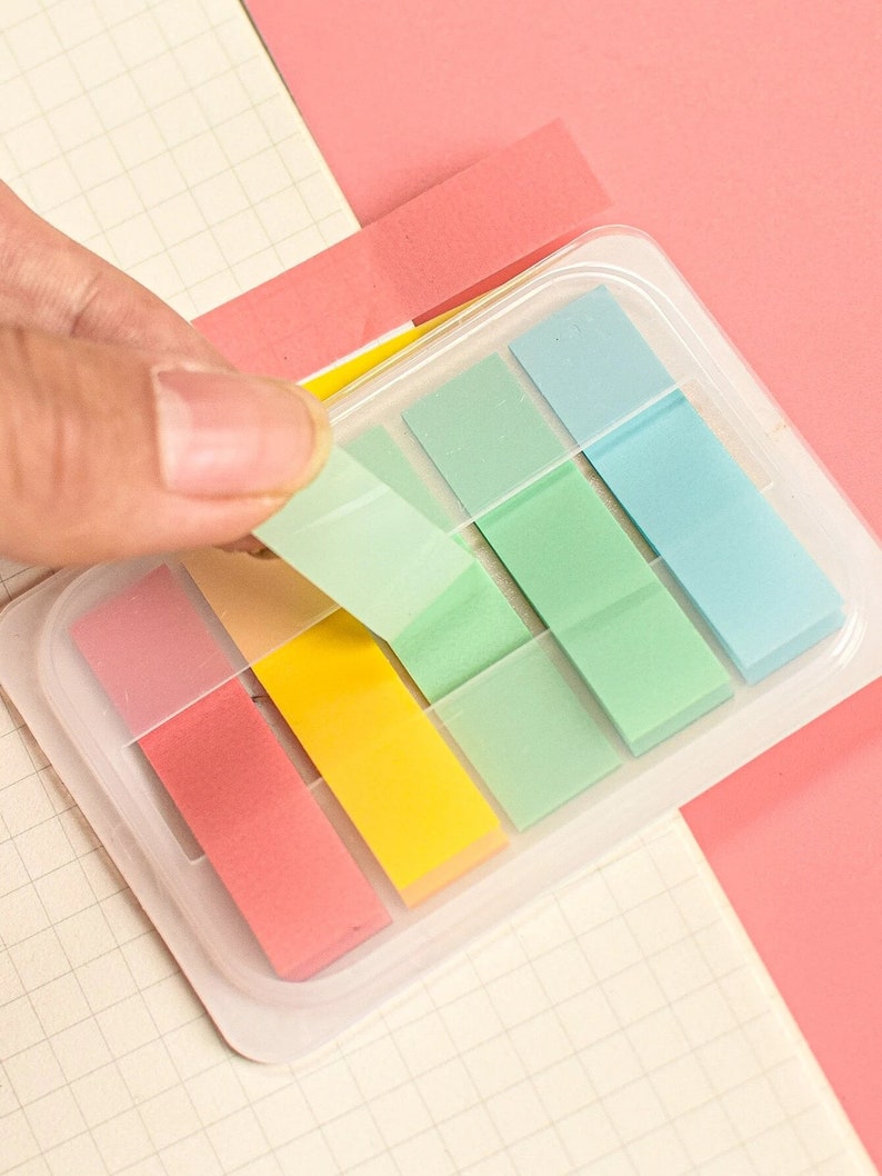 Pastel Index Tabs Sticky Note Tabs Page Markers Index Etsy UK