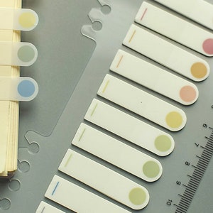Sticky Tabs Transparent Coloured Dot Index Tabs Annotate Stationery 200 ...