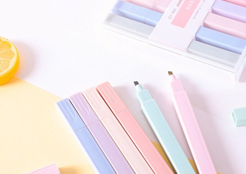 Pastel Highlighter Marker Pens Retro Vintage Shade Markers Etsy