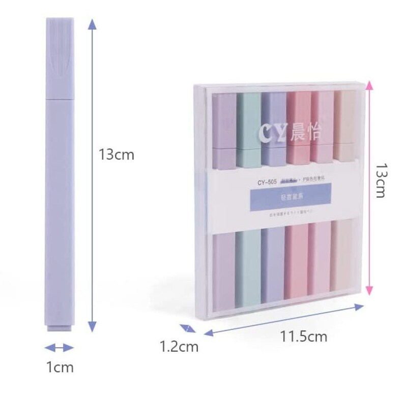 Pastel Highlighter Marker Pens Retro Vintage Shade Markers Etsy